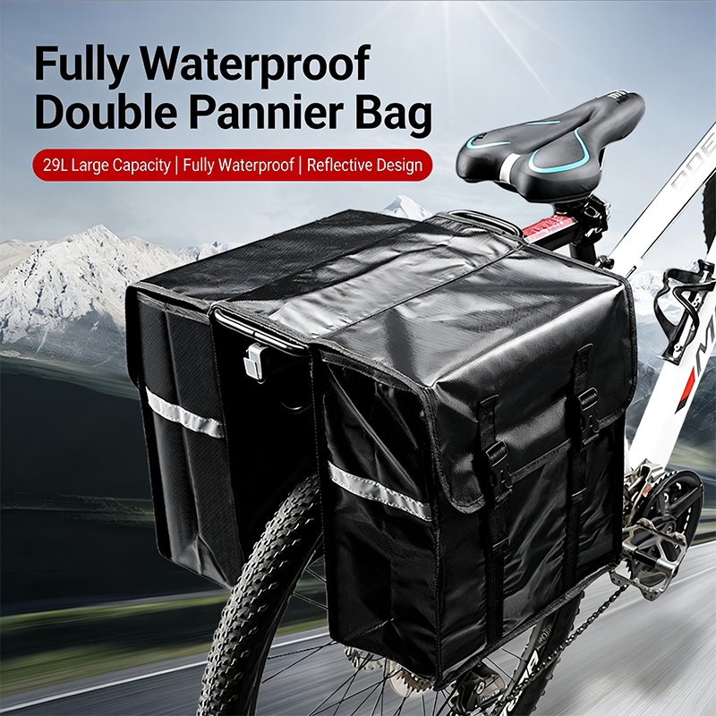 Cycling Gear Duffle - Waterdichte dubbelzijdige fietstas met grote capaciteit,