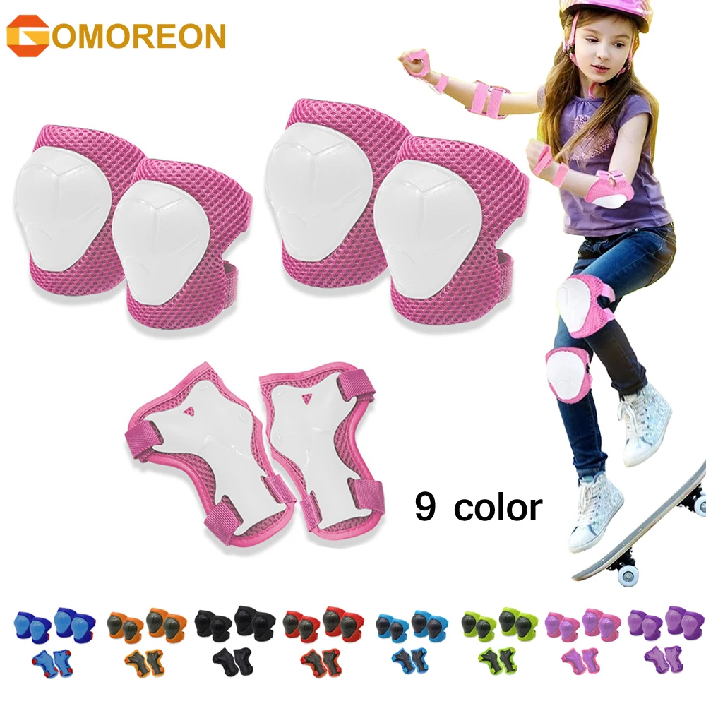 Cycling Gear For Kids - GOMOREON 6 stks/set kinderen kniebeschermers elleboogbeschermers