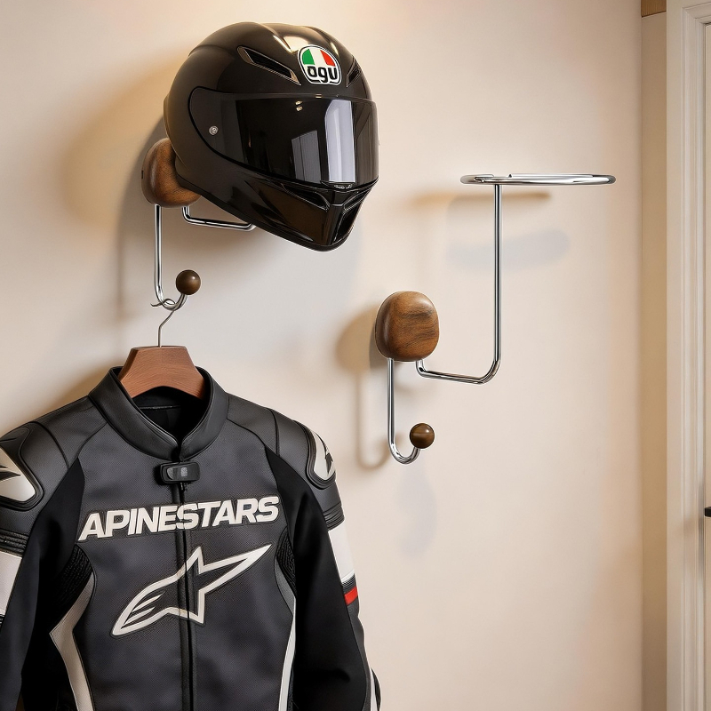 Cycling Gear Holder - Wandmontage Helmopbergrek Zonder Boren Zwaarbelastbaar Helmhouder