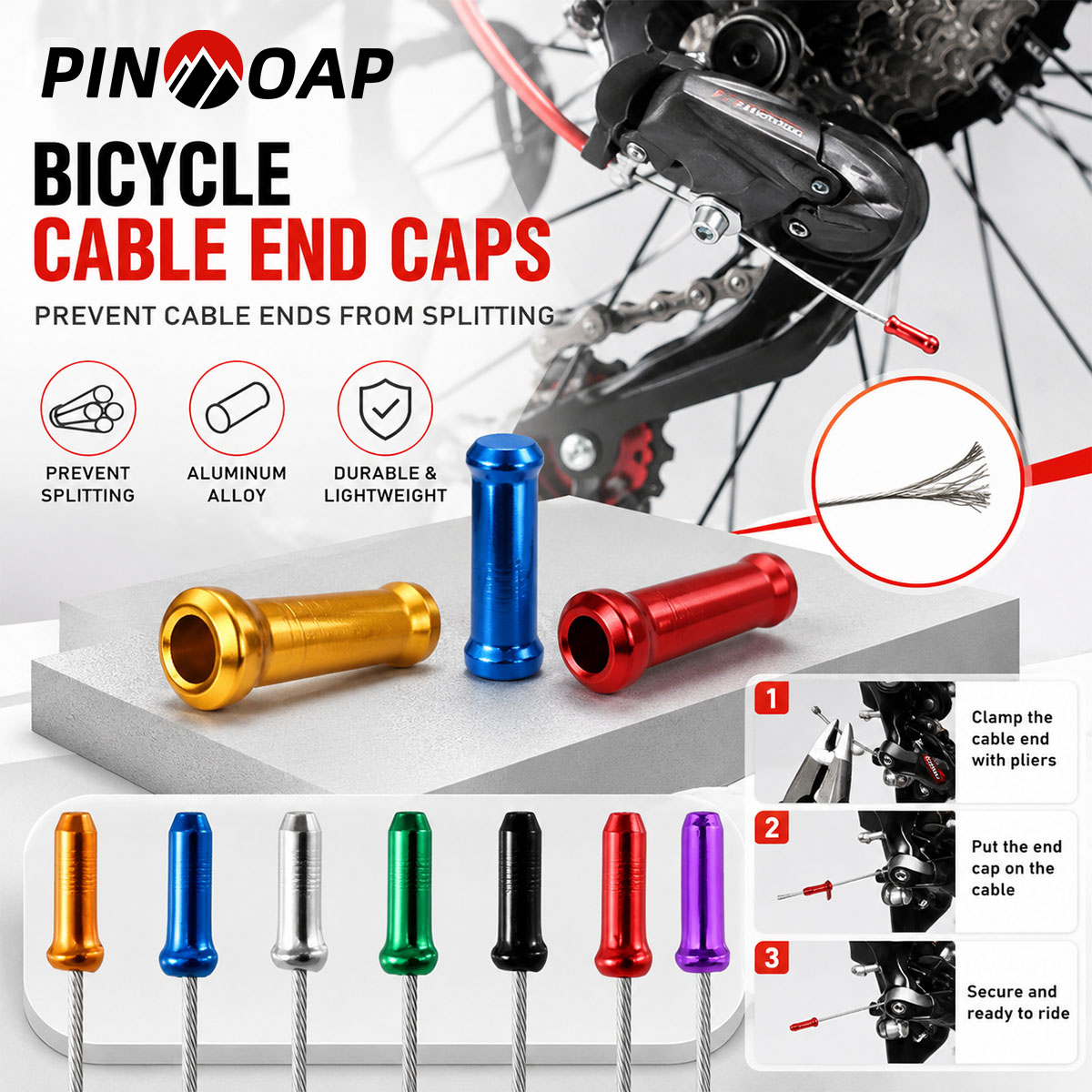 PINMOAP 100PCS Aluminium Fiets - Cycling Gear Tips recensie en prijs