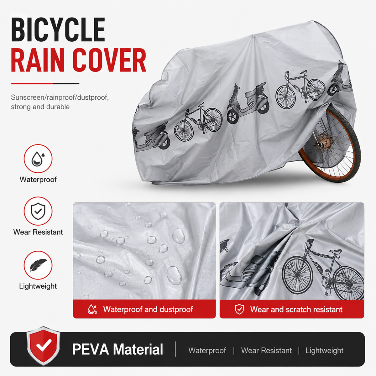 PINMOAP Universele fietsregenh - Cycling Gear Duffle recensie en prijs