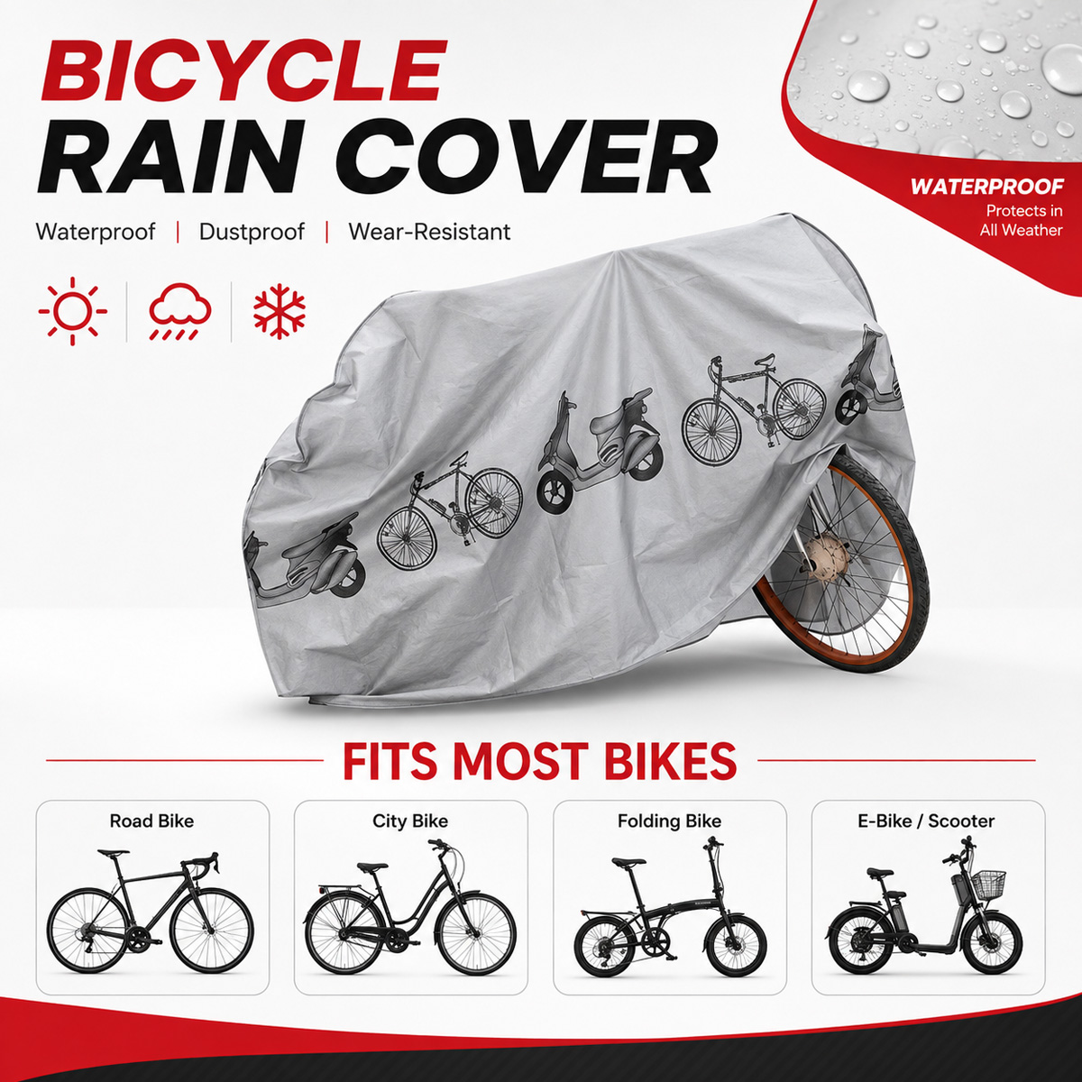 PINMOAP Universele fietsregenh - Cycling Gear Duffle recensie en prijs