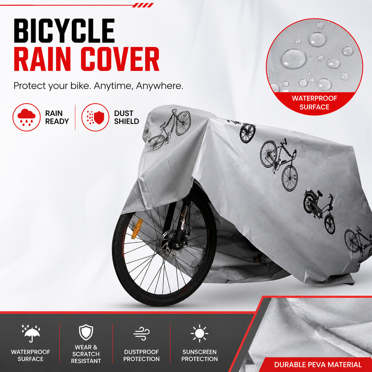 PINMOAP Universele fietsregenh - Cycling Gear Duffle recensie en prijs